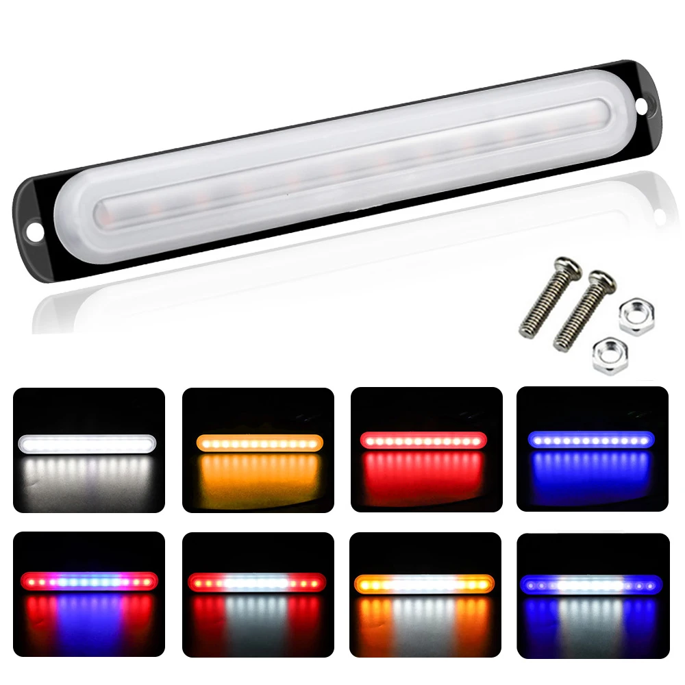 

12V 24V 12LED Strobe Light Car Truck LED Side Marker Light Bar Flash Warning Lamp for Car Motorcycle Emergence Flashlight Luces