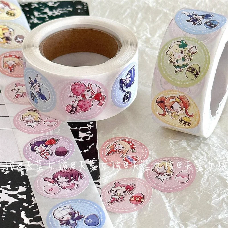 

Shugo Chara Anime Tape Sticker Amu Ikuto Ran Miki Suu Dia Iru Eru Round Sealing Sticker Cartoon Techou Journal Decor Stationery