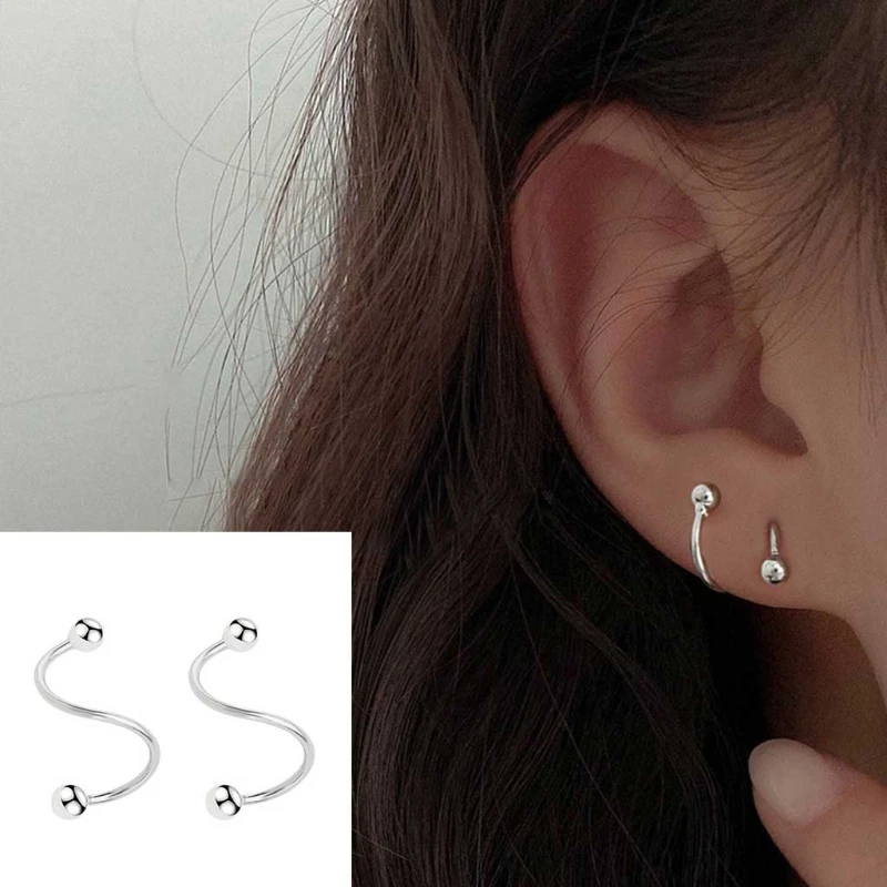 

Wrap Ear Earring Spiral Helix Stud Ear Climber Earrings for Women Teen Girls Cartilage Ear Piercing Wrap Earring Studs