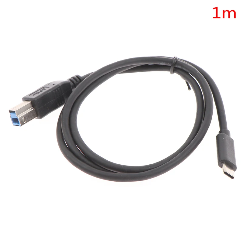 USB C To USB Type B 3.0 Cable For HDD Case Disk Enclosure Web Camera Digital Video Blue Ray Drive Type C Square Cord