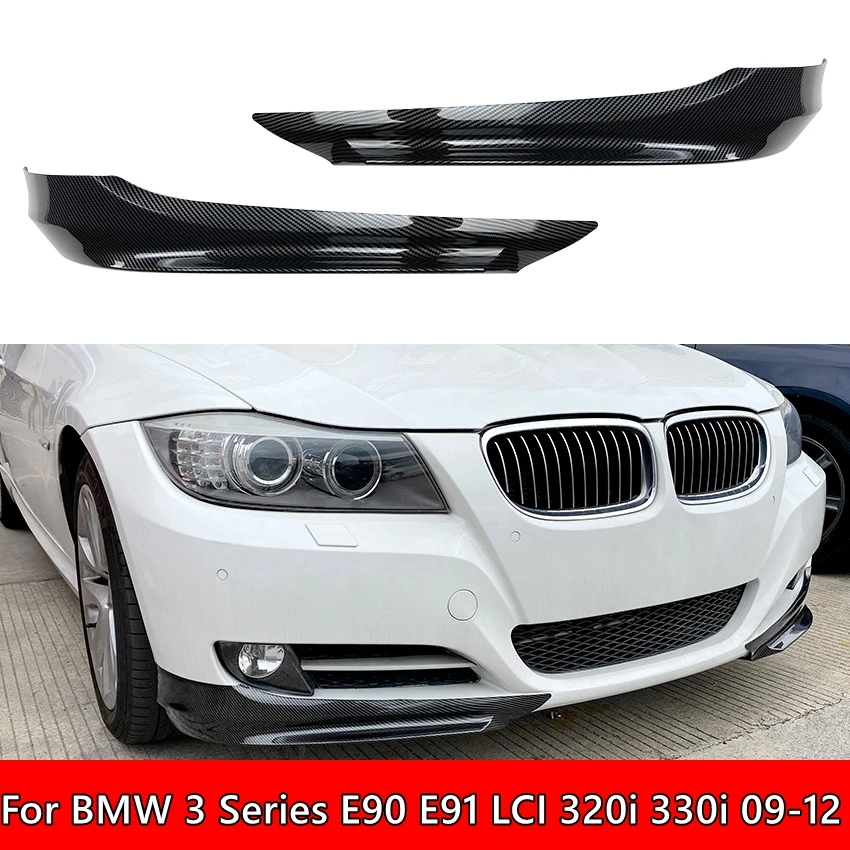 

For BMW 3 Series E90 E91 LCI 320i 330i 2009-2012 2pcs Front Bumper Lip Splitter Flap Body Kit Corner Exterior Car Accessories