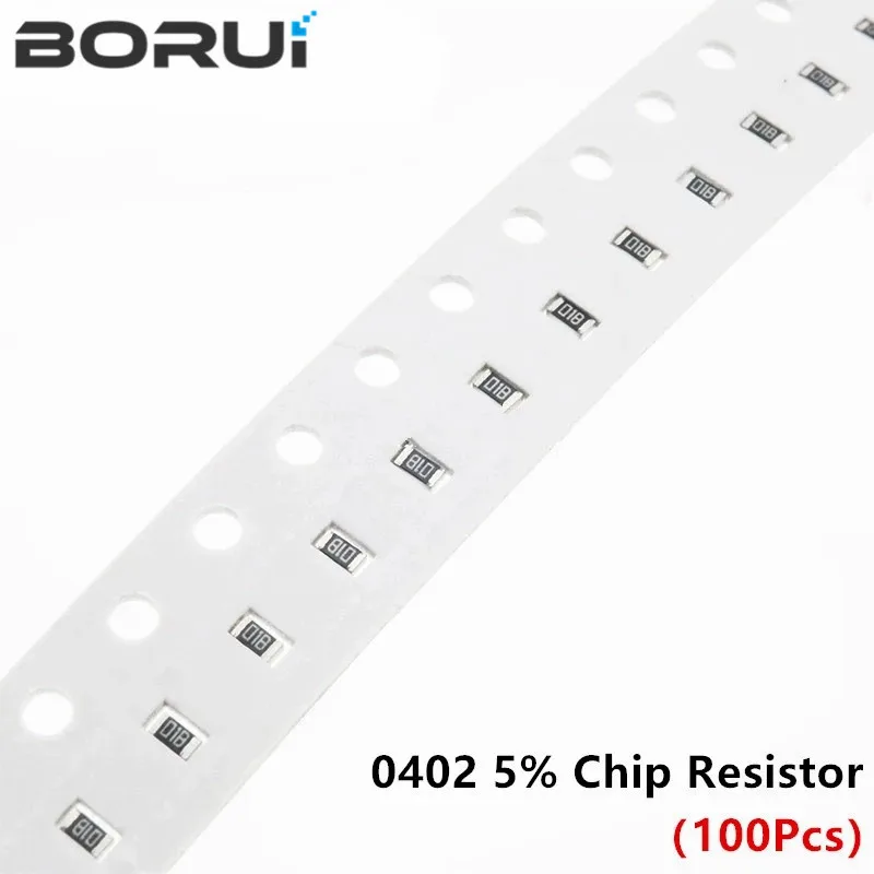 

100pcs 5% 0402 SMD resistor 0R ~ 10M 1/16W 0 1 10 100 150 220 330 ohm 1K 2.2K 4.7K 10K 100K 0R 1R 10R 100R 150R 220R 330R 1M 10M