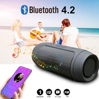 portable speaker wireless bluetooth compatible outdoor waterproof 3d stereo loudspeaker wireless sound system support fm radio
