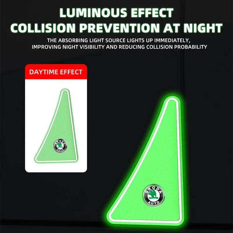 Угловые наклейки на дверь автомобиля защита от столкновений царапин для Skoda Octavia