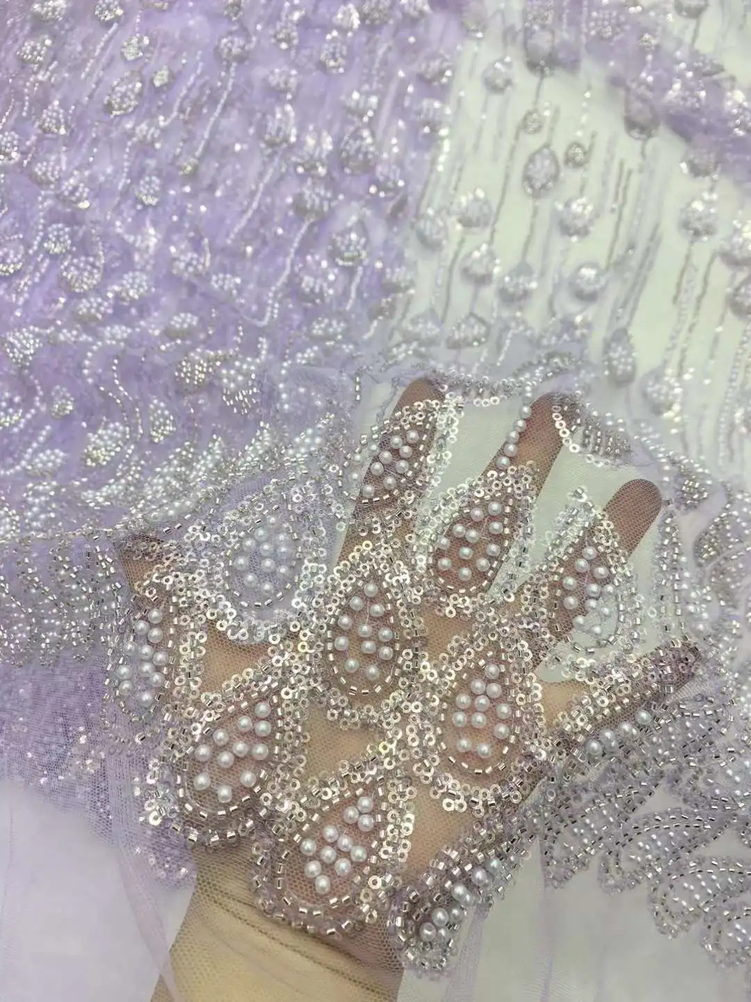 2024 африканская роскошная кружевная ткань с блестками новейшая вышивка из бисера