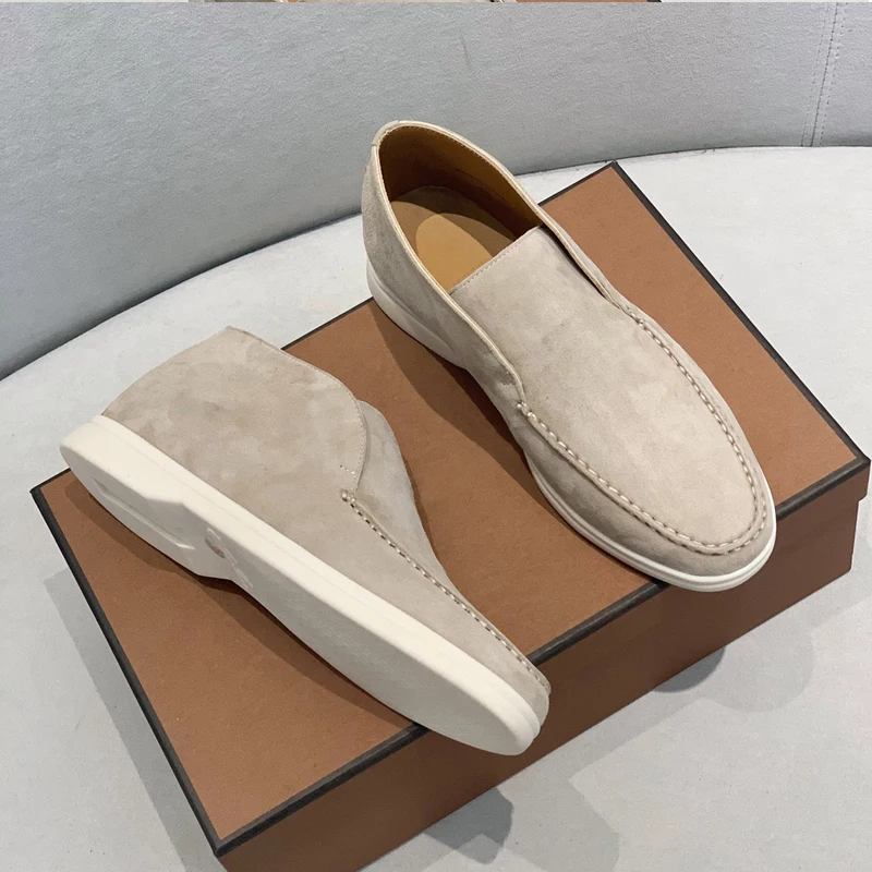 

Italy Luxury Women Loafer Shoes 2023 Winter Designer Flat Men Shoes Suede Leather Comfortable Women Shoes Fashion and Casual