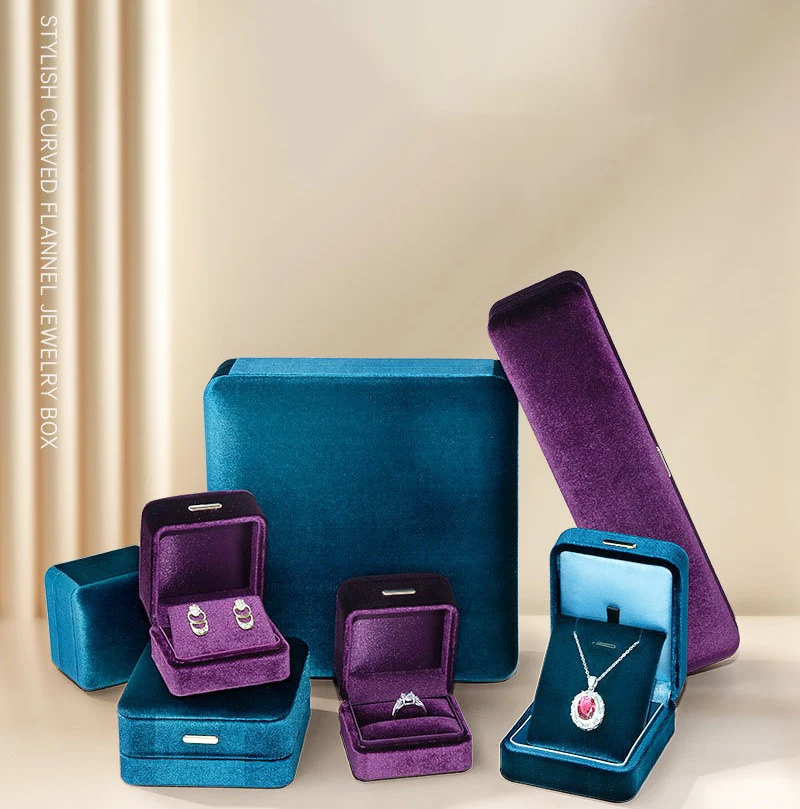 Роскошная бархатная полная шкатулка для драгоценностей кольцо серьги держатель