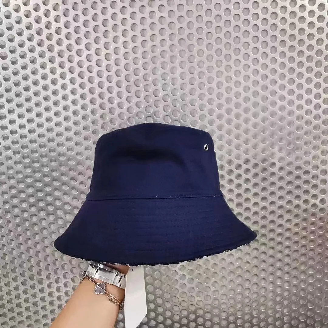 

S11 Fashion Unisex Bucket Hat Double-Side Outdoor Fishing Cap Women Men Sunscreen Hats Letters Embroidery Cotton Fisherman Caps
