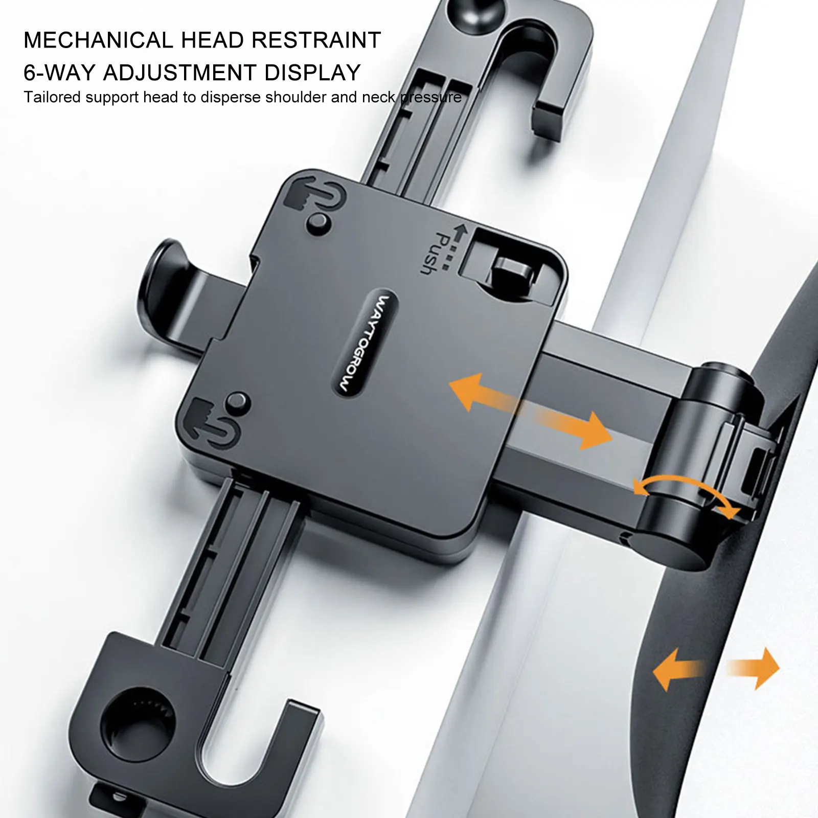 Подушка на подголовник автомобильного сиденья с регулируемым держателем для