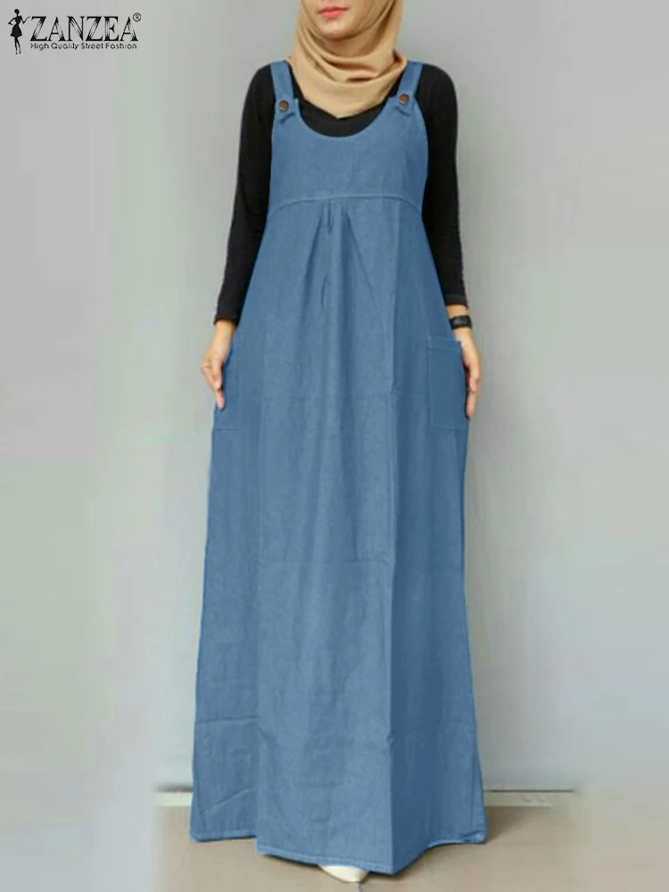 Модель 2024 года модель ZANZEA мусульманские турецкие Abaya хиджаб женское винтажное