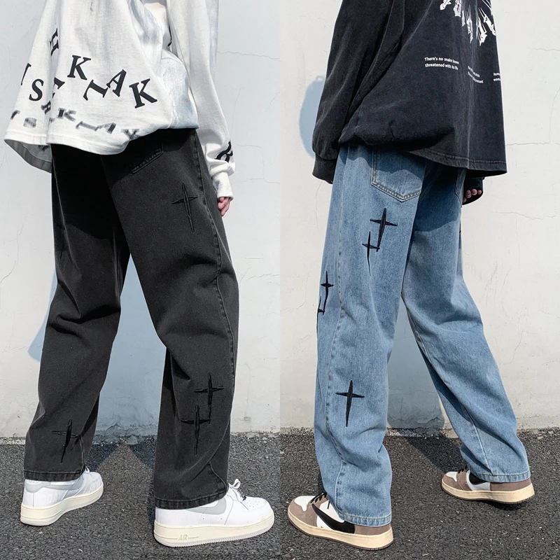 

Мужские повседневные джинсы с вышивкой, весна-лето 2022