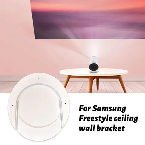 For Samsung Freestyle Projector Ceiling Bracket 3D Printed Freestyle 2 Wall Mount Bracket White Projector Mounting Accessories