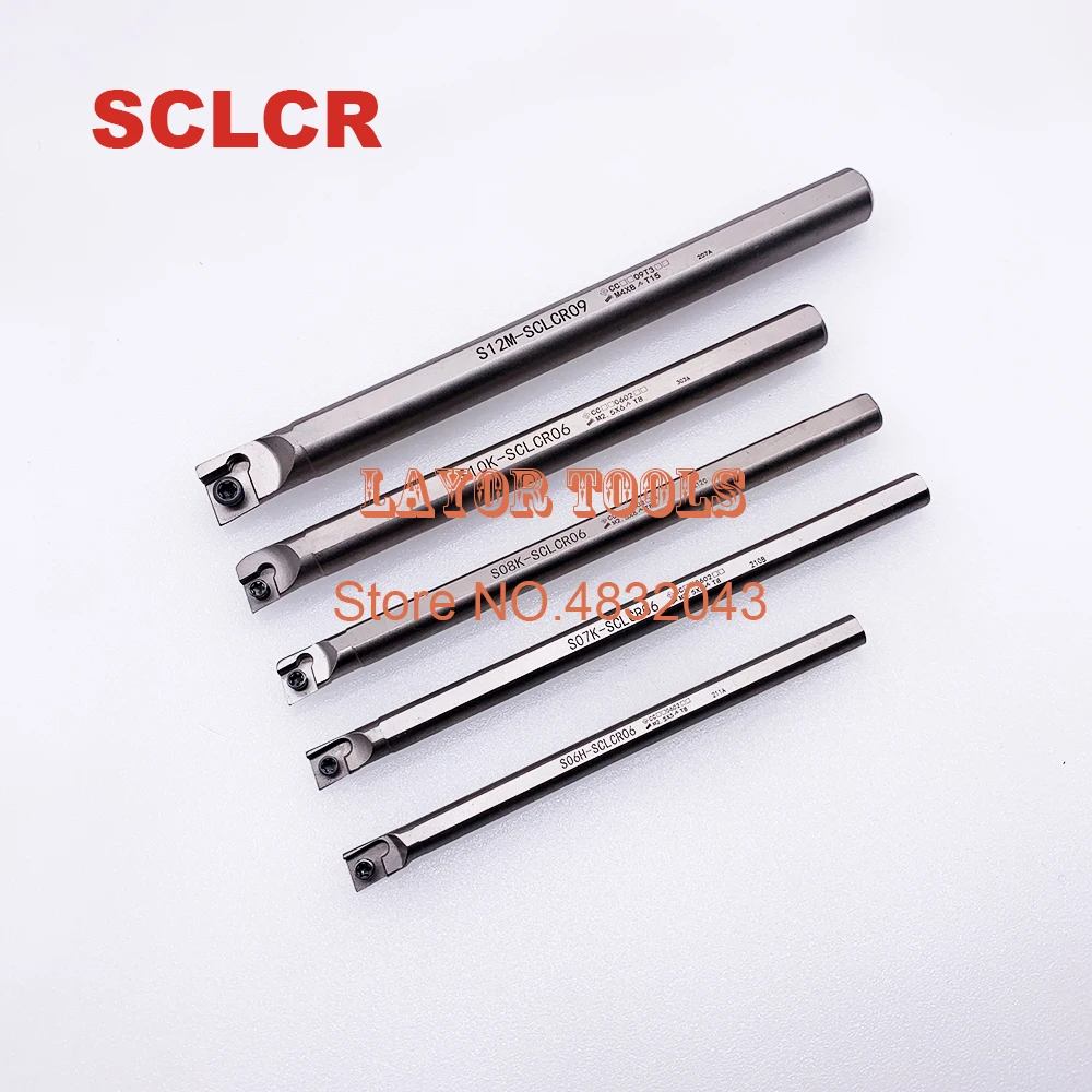 

S06H S07K S08K S10K S12M SCLCR06/09 белый держатель инструмента для внутренней обточки, SCLCR NC Расточная штанга, 95 градусов поворотный инструмент CCMT0602/09T3