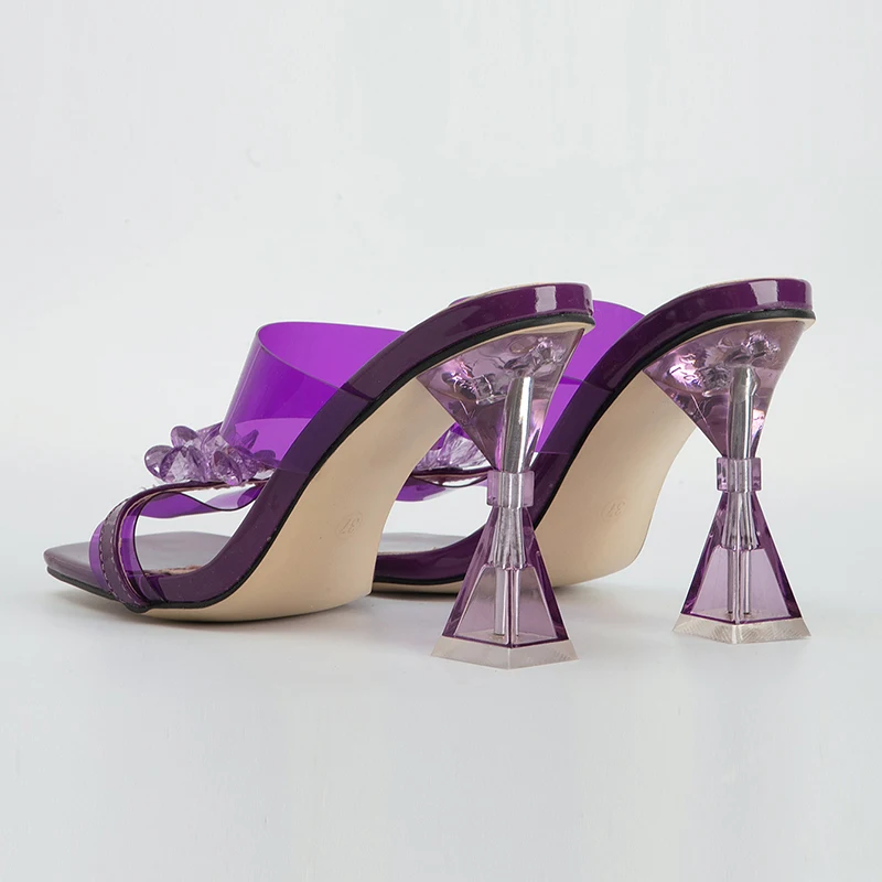 Kcenid летние новые женские сандалии со стразами тапочки с открытым носком