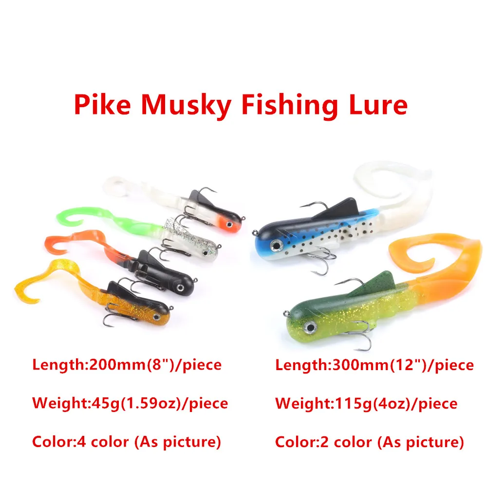 

6pcs/lot Pike Musky Dawg Fishing Soft Bait Lure Zabder Freshwater Shad Bull Coarse Bulldog Fishing Tackle Leurre Souple