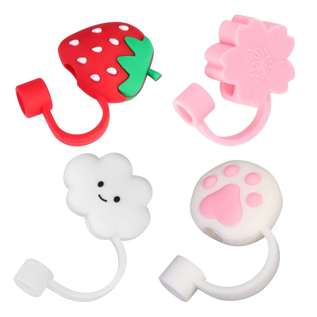 

4Pcs Silicone Straw Plug Straw Tips Caps