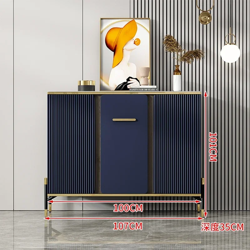 Вход Дизайнерский шкаф для обуви Витрина гостиной Роскошная полка хранения