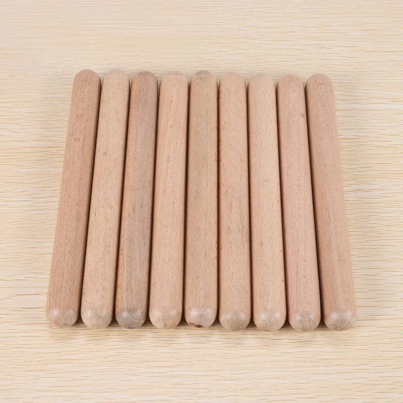 Фото 20Pieces 8 Inch Kids Rhythm Sticks Music Lummi Sticks Classical Wood Claves Musical Percussion Instrument Musical Sticks №3