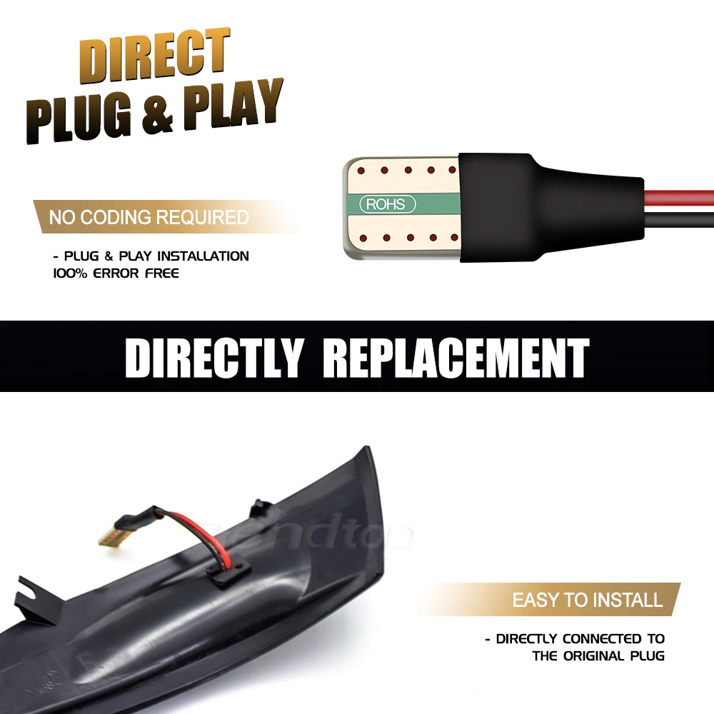 Динамический индикатор бокового зеркала последовательный указатель поворота