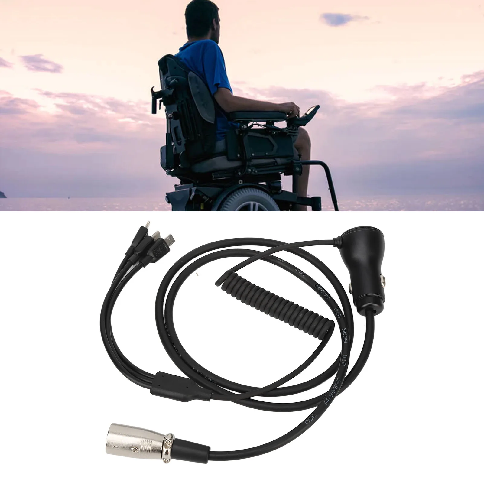 

Универсальный USB-кабель для зарядки инвалидной коляски 3 в 1