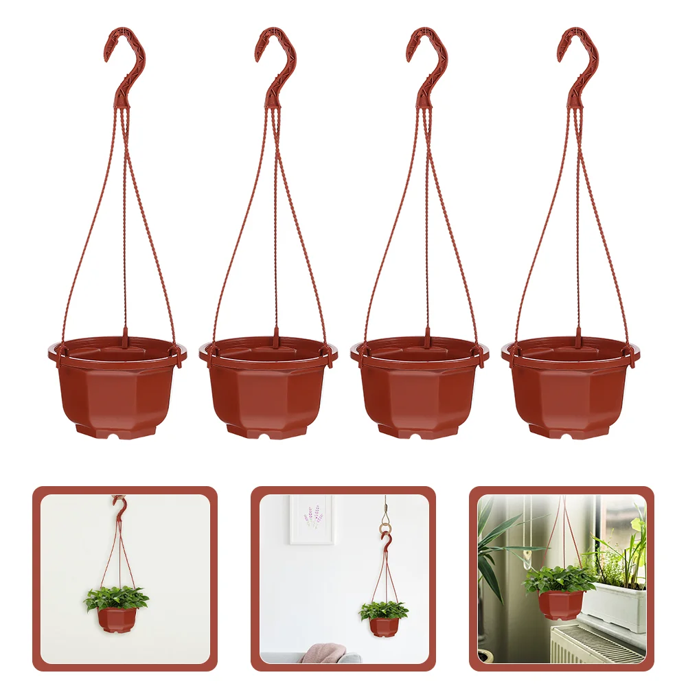 

15 Sets Hanging Flower Planter Indoor Planters Hanging Plastic Pots Outdoor Pots Flowerpot Household Self Watering Flower Pot