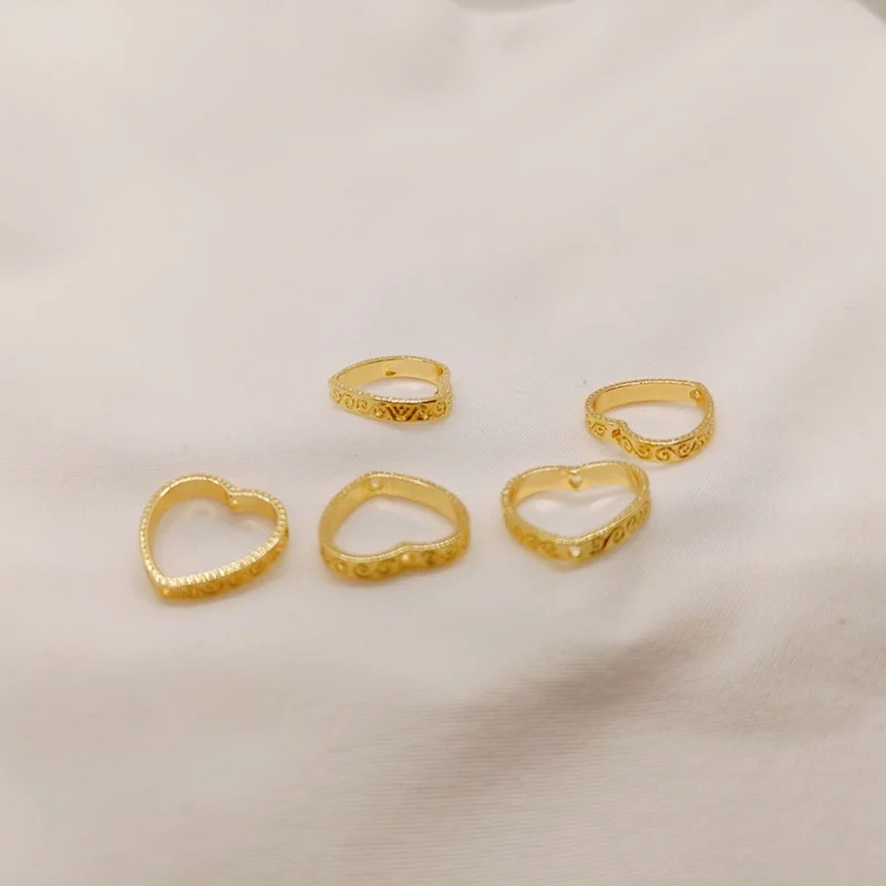 

10PCS 18K Gold-Plated Love Heart Bag Bead Charm Accessories Material For Making Bracelet Necklace