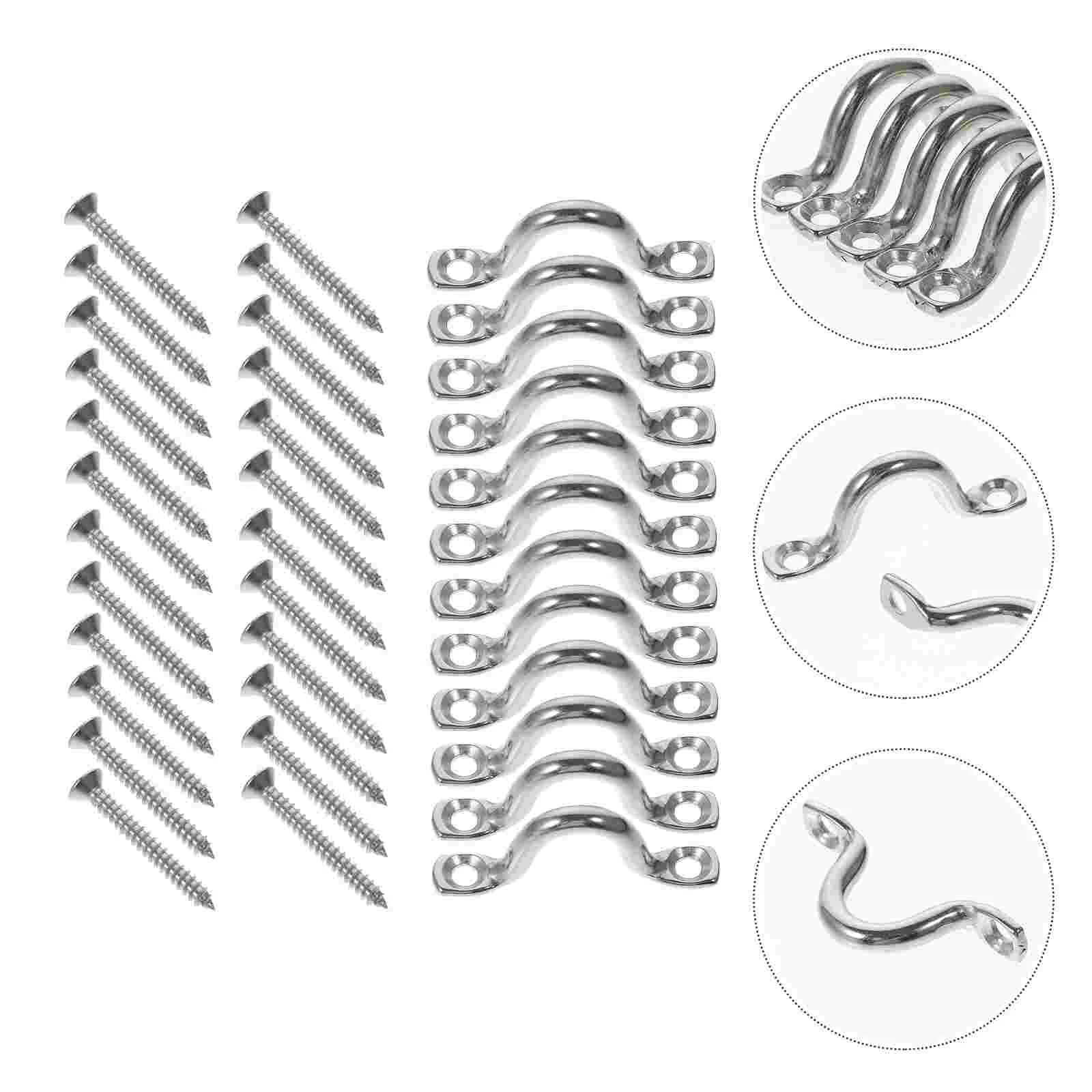 

1 Set Kayak Pad Eyes Kayak Deck Loops Canoe Rigging Handles Eye Straps
