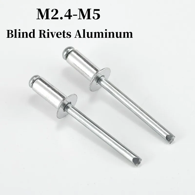 

M2.4 M3 M3.2 M4 M5 Blind Rivet Aluminum Countersunk Head Pull Rivet Decoration Nail Socket Nail Fat Head Aluminum Pull