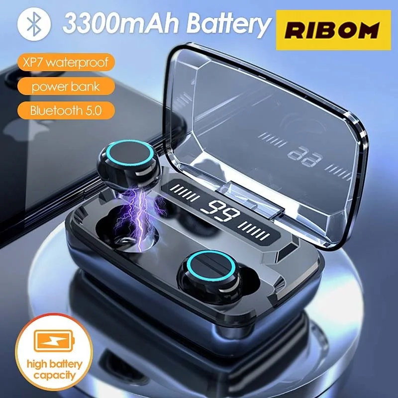 

Bluetooth-наушники TWS, 5,0 мА ч, с микрофоном