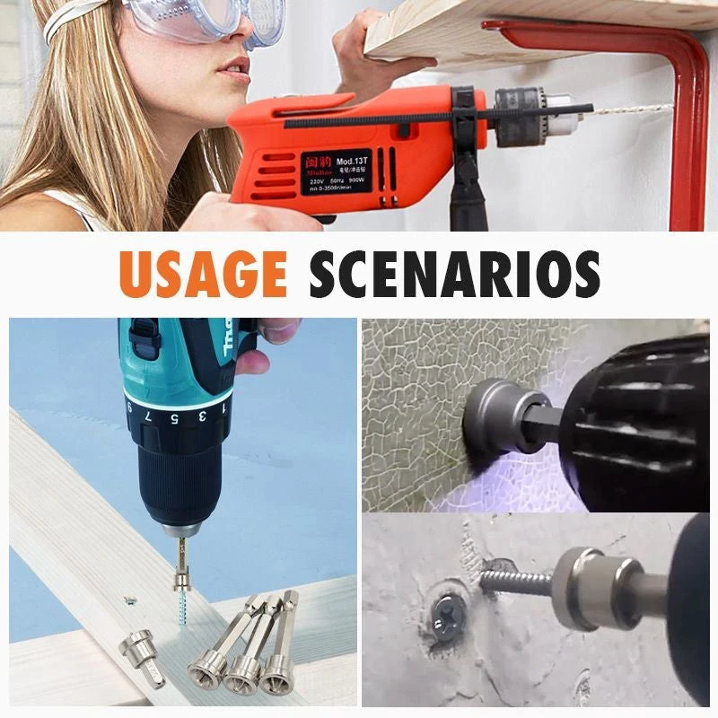 

5 шт./компл. Биты для отвертки с магнитным позиционированием, биты для деревообработки с шестигранным хвостовиком, позиционирующие биты, гол...