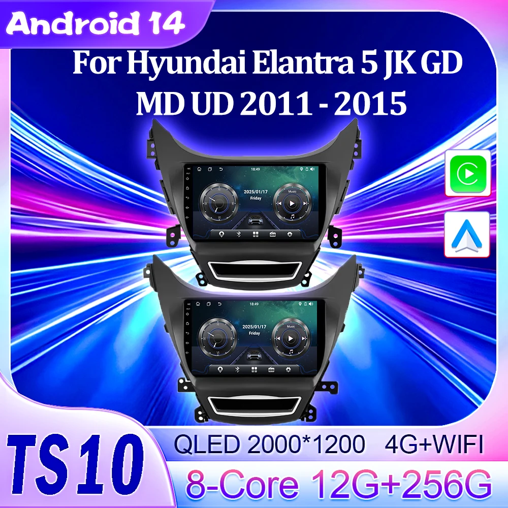 2Din Android автомобильный радиоприемник мультимедийный плеер для Hyundai Elantra 5 JK GD MD UD