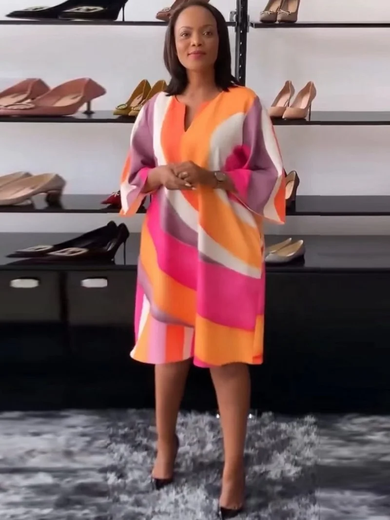 

African Dresses For Women New Fashion 2022 Summer Autumn Long Sleeve Dashiki Africa Style Solid Rich Bazin Dashiki Shirt Dresses