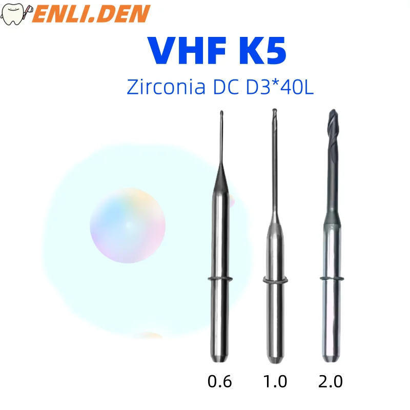 Стоматологические VHF K5 фрезерные боры для фотохвостовика L40mm DC алмазное покрытие