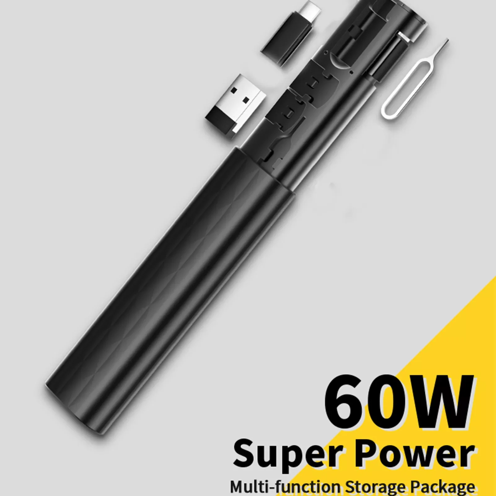 

NEW2023 Portable USB Type C Data Storage Box Multifunction 60W Fast Charging Charger Adapter USB Storge Bag OTG Card Reader
