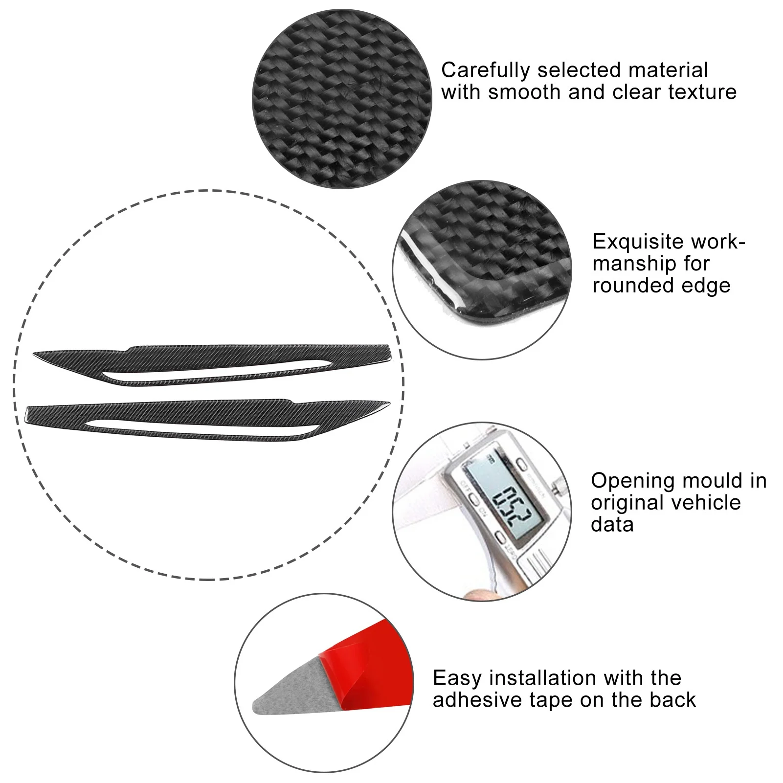 Накладка из углеродного волокна для передних фар век бровей украшение подходит X5