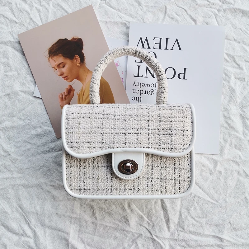 

Fashion Weaving Women's Messenger Bags Solid Color Ladies Small Square Shoulder Bag Casual Female Chain Clutch Purse Handbags