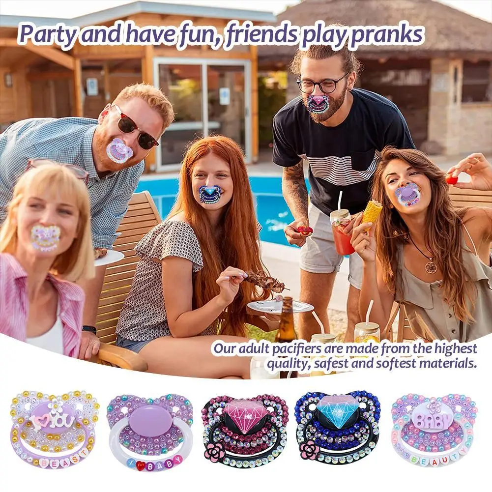 Мягкая удобная Соска-пустышка для взрослых веселые наклейки алмазная детская