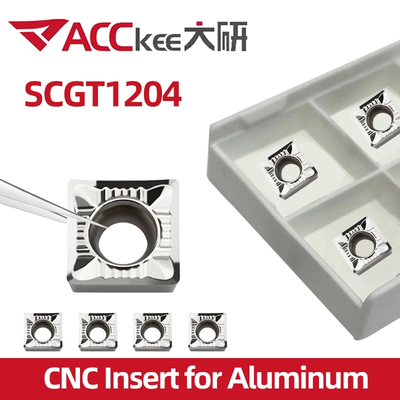 Токарный инструмент ACCKEE для алюминиевых вставок SCGT 120402 Твердый сплав идеально