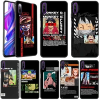 anime one piece aesthetic case for huawei y9 prime 2019 y9a y7a y5p y6p y7p y8p y5 y6 y7 2018 y6s y8s y9s black soft cover