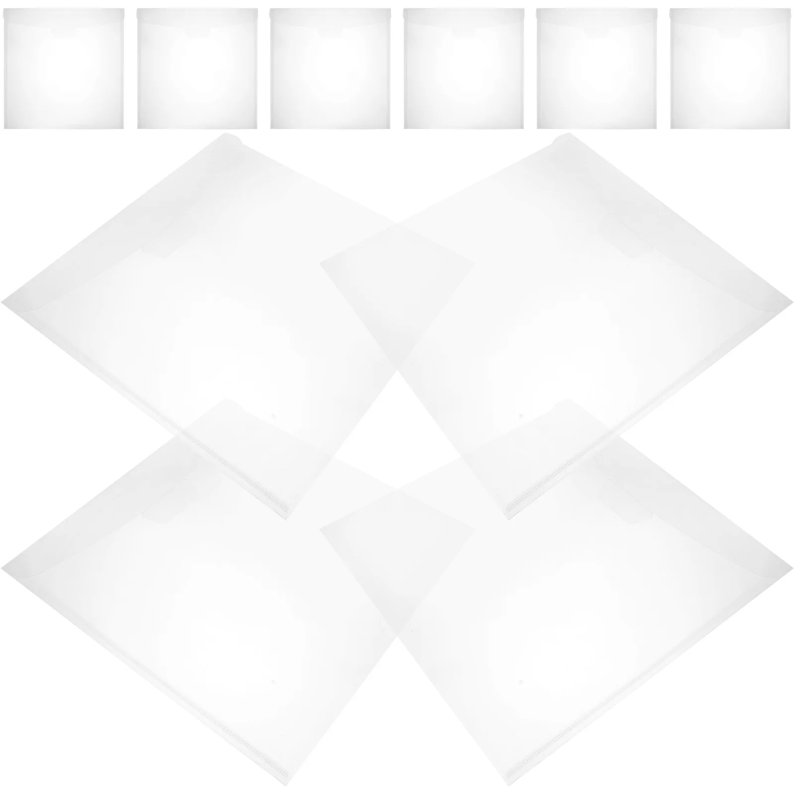

10Pcs Transparent File Bags Scrapbooking Storage Bags Invoice Bags File Organizers