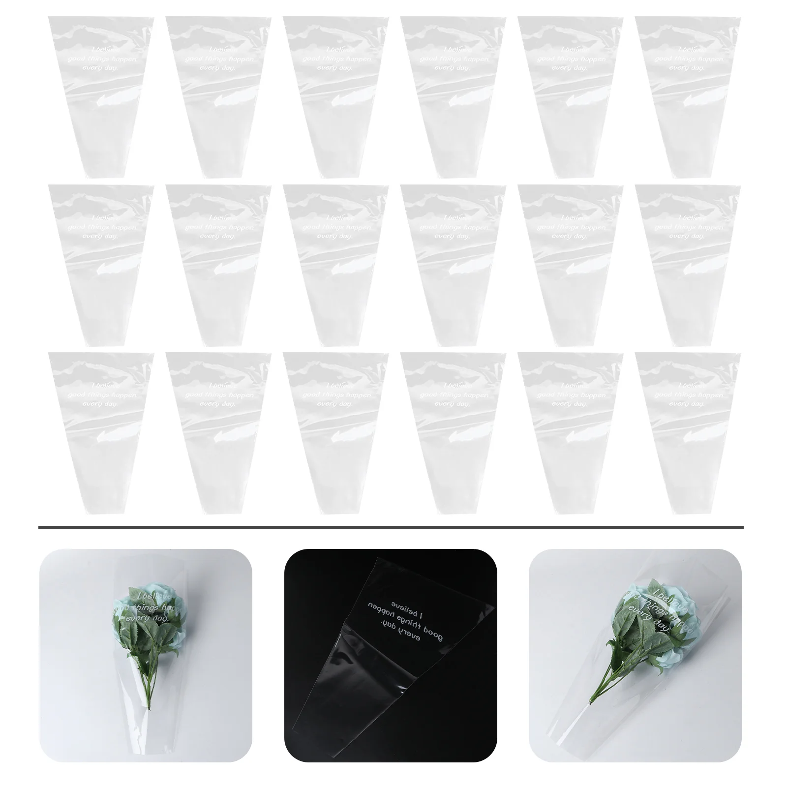 

Flower Bouquet Packaging Wrapping Floral Clear Rose Cellophane Arrangement Bouquets Sleeve Paper Wrapper Wrap Wrappers