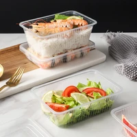 50 pcs plastic reusable bento box meal storage food prep lunch box reusable microwave container home lunch box