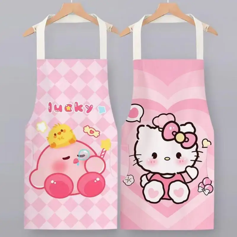 Kawaii MINISO фартук Hello Kitty водостойкий милый мультфильм аниме новый домашний кухонный