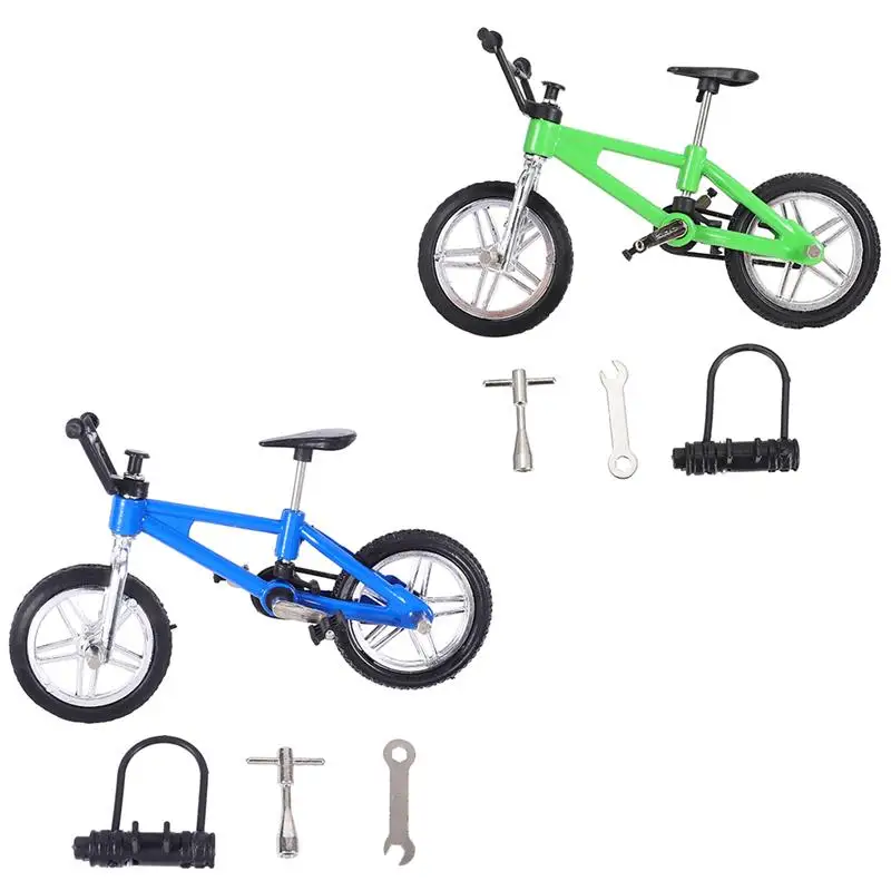 

2 Sets Desktop Finger Bike Toy Cognitive Plaything Leisure Game Toy Competitive Bike Toy