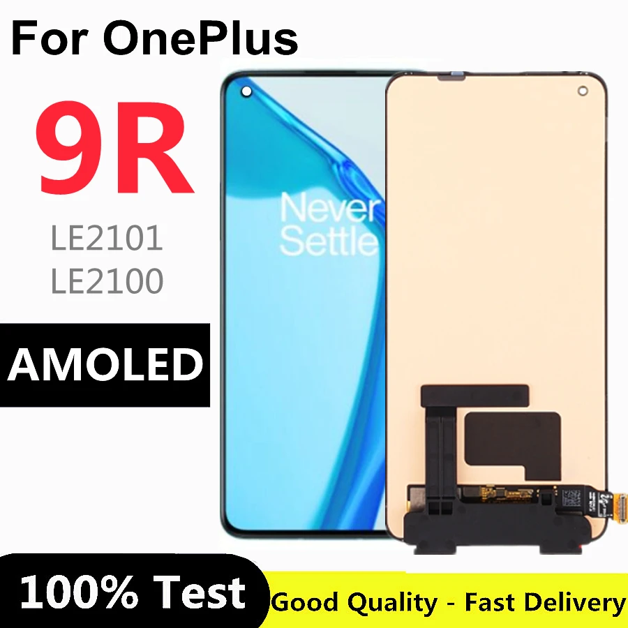 

6.55'' AMOLED For OnePlus 9R LCD LE2101 LE2100 Screen Display+Touch Panel Digitizer For OnePlus 9R LCD 1+9R