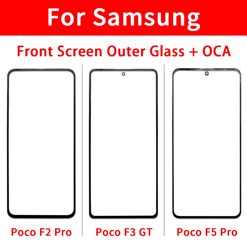 10 шт. Новинка для Xiaomi Poco X6 Pro F3 F4 GT C40 F5 M3 M4 X3 X4 X5 5G OCA Переднее стекло сенсорный экран