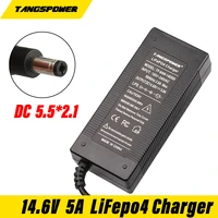 14 6v 5a lifepo4 charger 4series 12v 5a lifepo4 battery charger dc 12 8v 14 4v batterypack power adapter ac 100 240v eu us plu