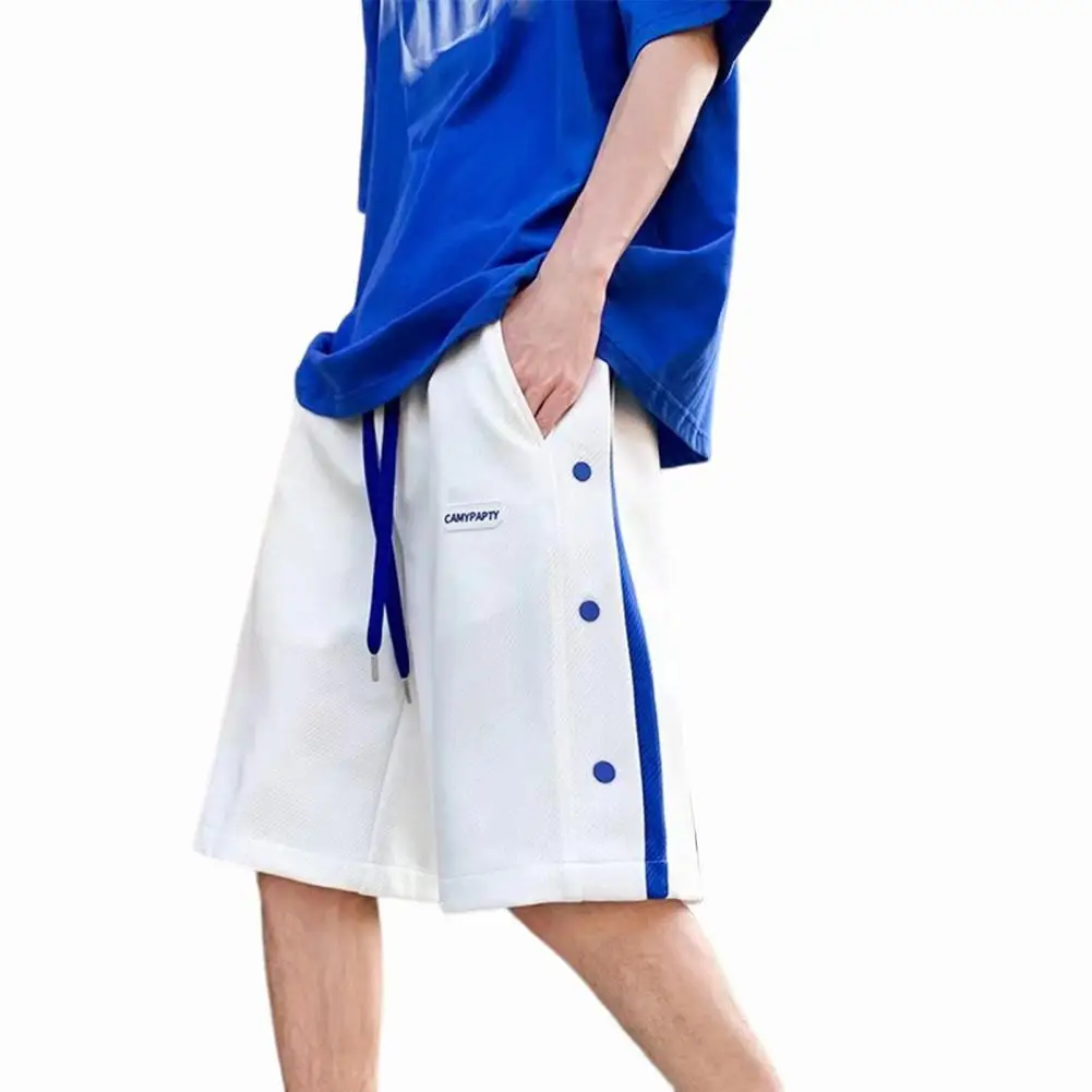 

Side Buttons Casual Shorts Men Sweatpants Summer Running Shorts Basketball Fitness Sports Jogger Shorts for men шорты мужские