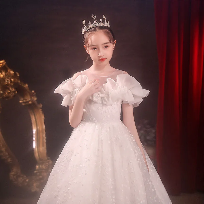 Girl birthday dress Little fairy flower girl dress Wedding princess dress piano performance little girl dress dress