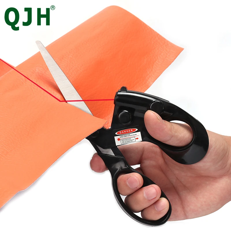 Qjh diy costura laser infravermelho posicionamento guia tesoura, uitable para corte de tecido, papel, embalagem de presente, artesanato, scrapbooks